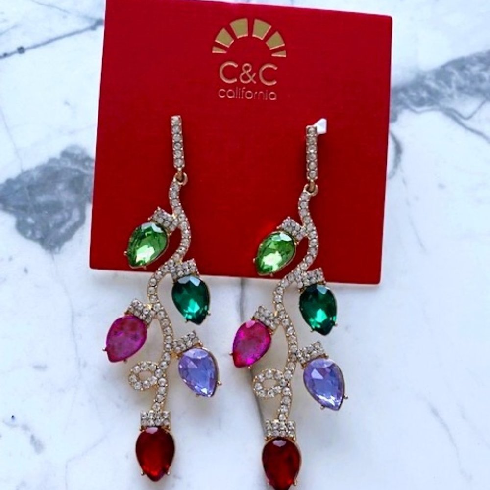 C&C California Holiday Strand of Lights Earrings